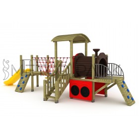 23 A العاب خشب على شكل قطار