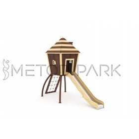 78 A House Themed Wooden Playground