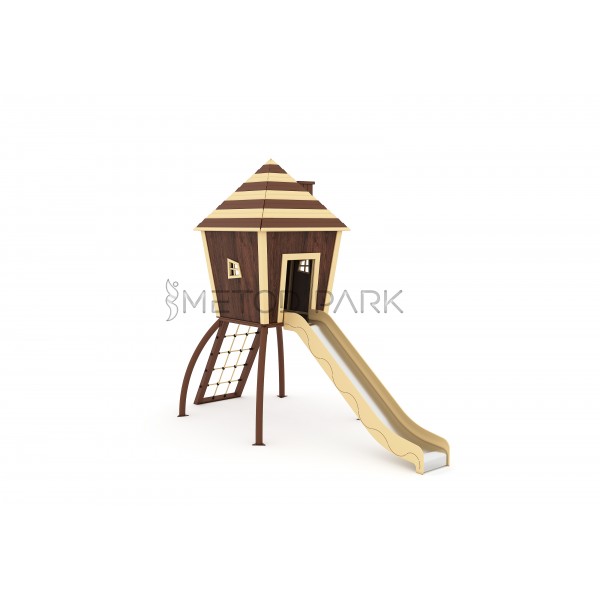 78 A House Themed Wooden Playground