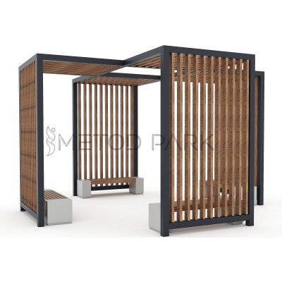 05 PB Wooden Metal Pergola