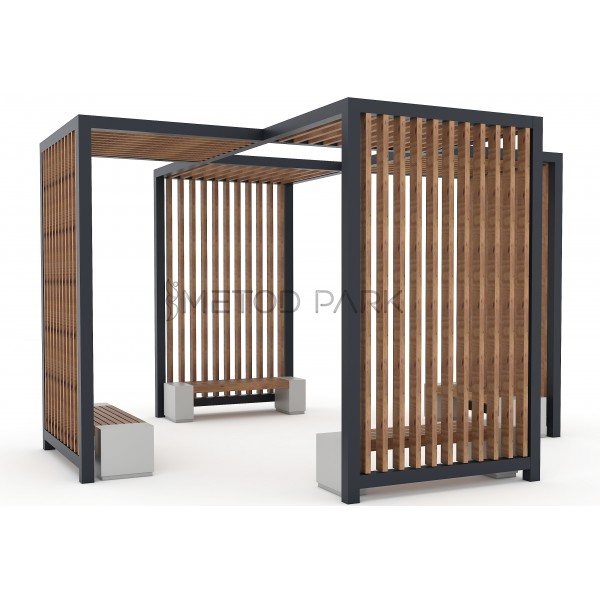 05 PB Ahşap Metal Pergola