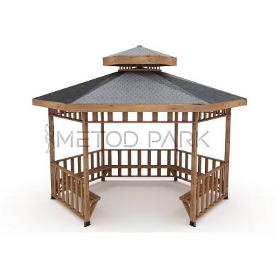 13 K Metal Hexagonal Gazebo